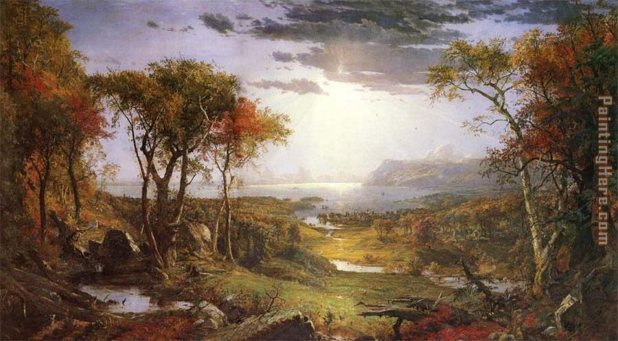 Herbst am Hudson River painting - Jasper Francis Cropsey Herbst am Hudson River art painting
